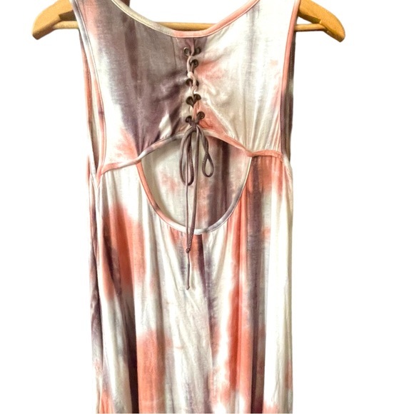 CY Fashion, multi color dress, POCKETS, cut out/tie back, swing/flowy - Picture 8 of 16